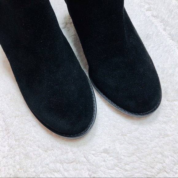 Lucky Brand 🔥SALE🔥Yimme black suede 3” wedge booties sz9 - Picture 9 of 9